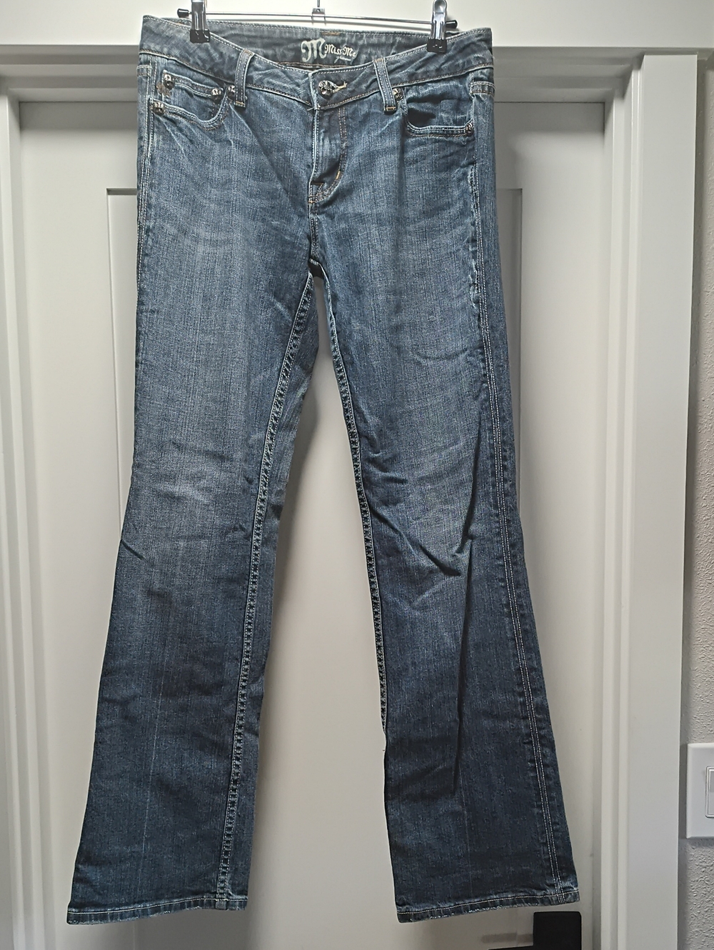 Miss Me Women's Wide Leg Jeans in Medium Blue Wash
